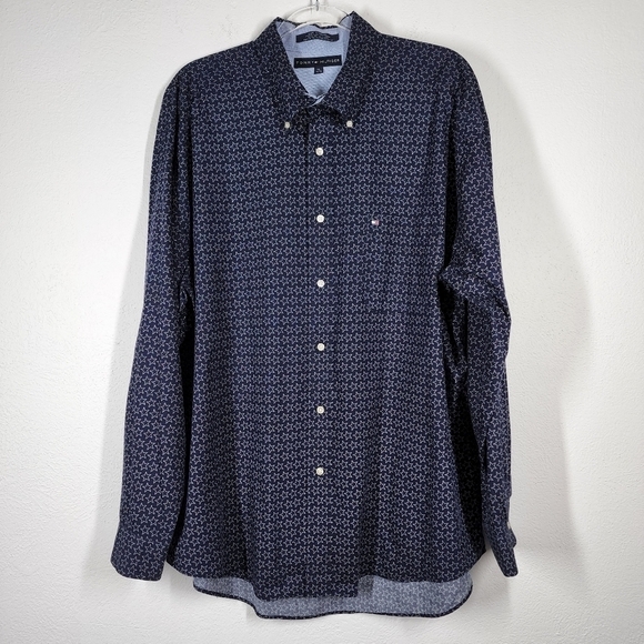 TOMMY HILFIGER BUTTON DOWN STAR PATTERN SHIRT - Picture 3 of 8